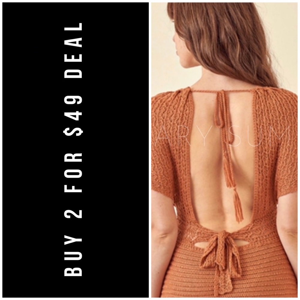 ☀️APRICOT CROCHET DRESS